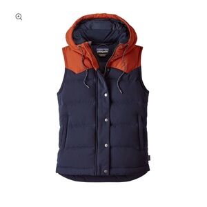 Patagonia Orange and Navy Hooded Vest